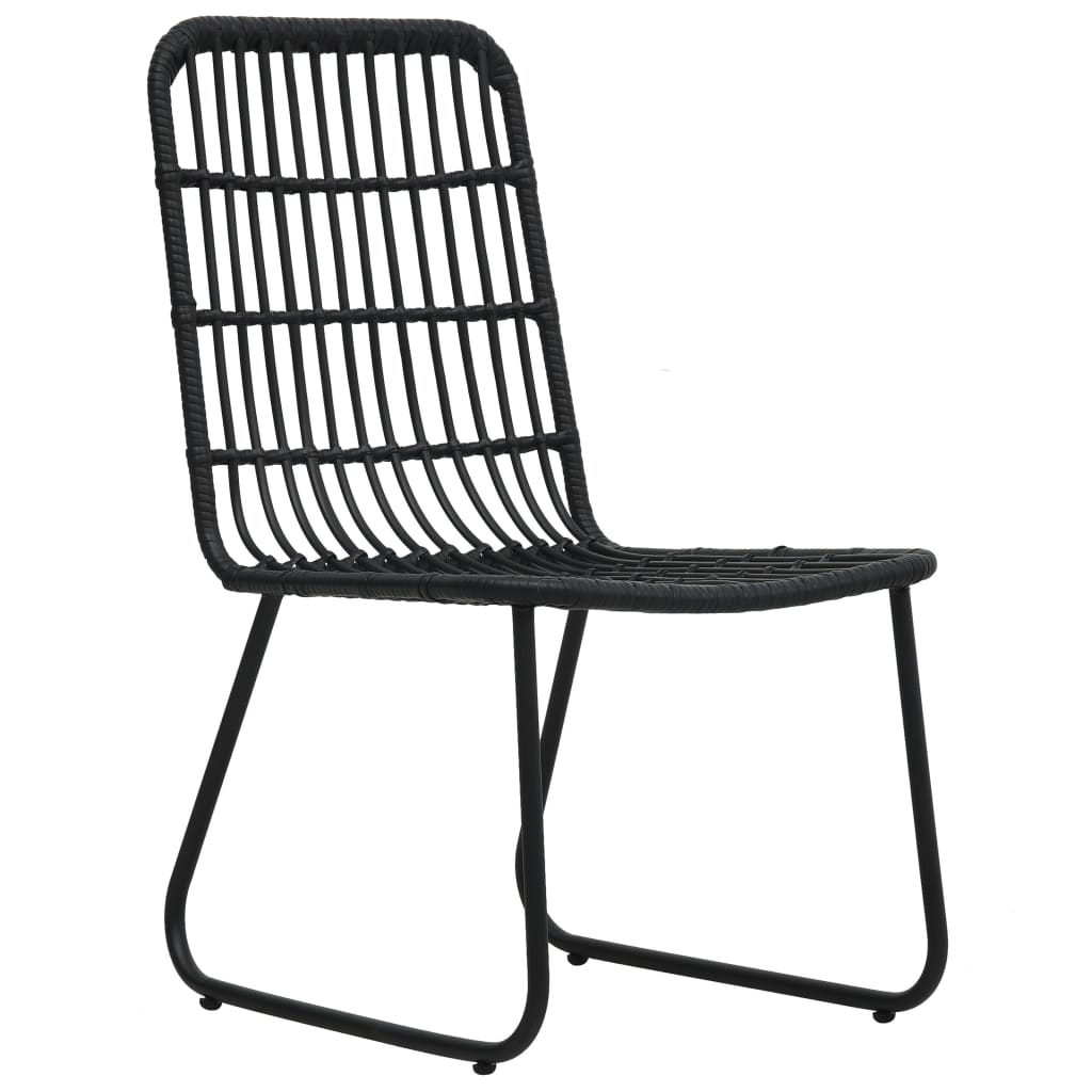 Set da Bistrot 3 pz in Polyrattan Nero