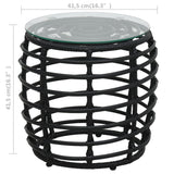 Set da Bistrot 3 pz in Polyrattan Nero