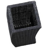 Letti Rialzati da Giardino 3 pz in Polyrattan Nero