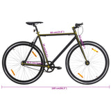 Bicicletta a Scatto Fisso Nera 700c 59 cm