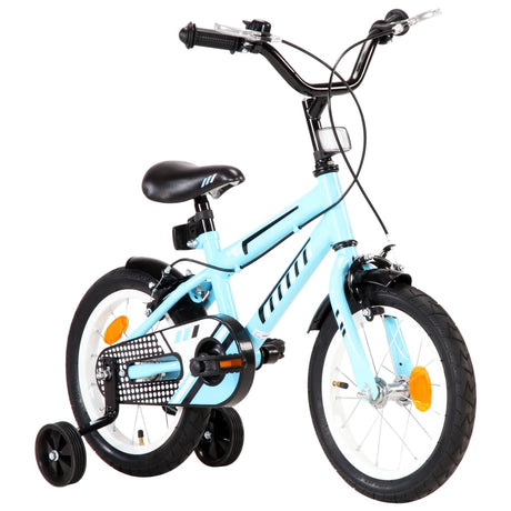 Bici per Bambini 14 Pollici Nera e Blu