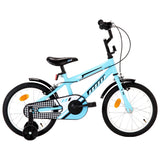 Bici per Bambini 16 Pollici Nera e Blu