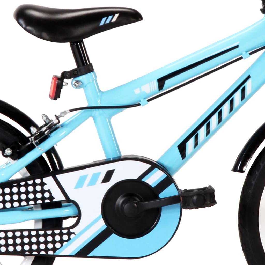 Bici per Bambini 16 Pollici Nera e Blu