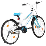 Bici per Bambini 24 pollici Blu e Bianca