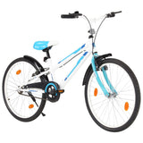 Bici per Bambini 24 pollici Blu e Bianca