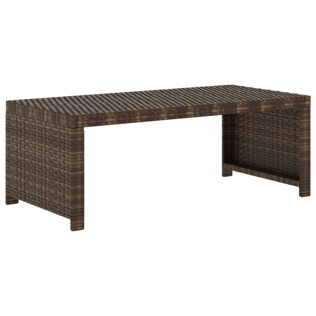 Set Divani da Giardino 5 pz con Cuscini in Polyrattan Marrone