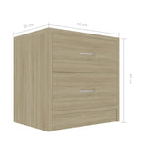 Comodino Rovere Sonoma 40x30x40 cm in Legno Multistrato