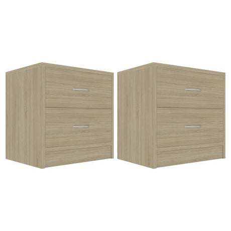 Comodini Rovere Sonoma 2 pz 40x30x40 cm in Legno Multistrato