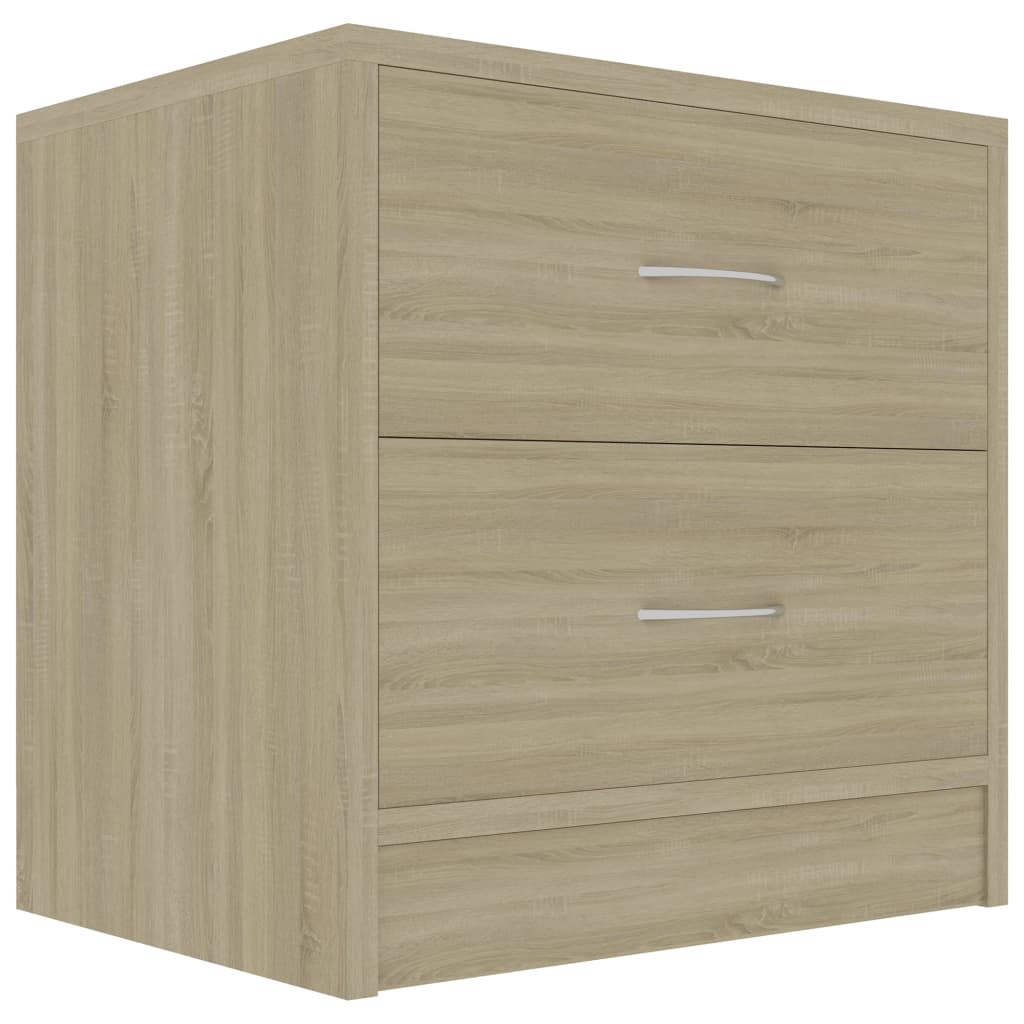 Comodini Rovere Sonoma 2 pz 40x30x40 cm in Legno Multistrato