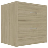 Comodini Rovere Sonoma 2 pz 40x30x40 cm in Legno Multistrato