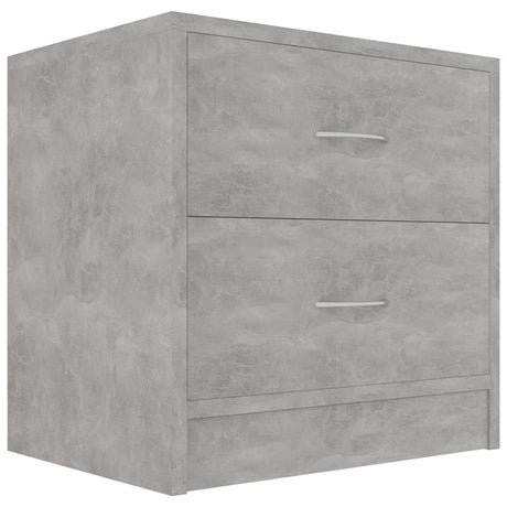 Comodino Grigio Cemento 40x30x40 cm in Legno Multistrato