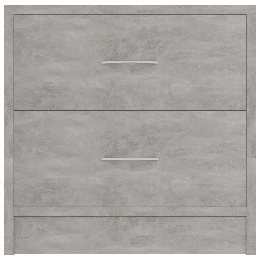 Comodino Grigio Cemento 40x30x40 cm in Legno Multistrato