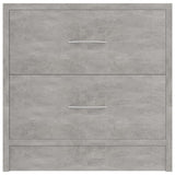 Comodino Grigio Cemento 40x30x40 cm in Legno Multistrato