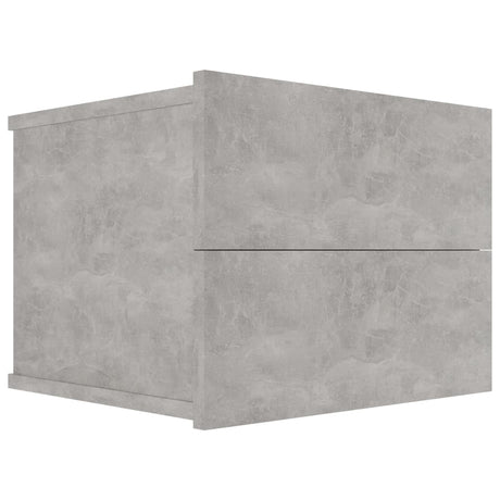 Comodino Grigio Cemento 40x30x30 cm in Legno Multistrato