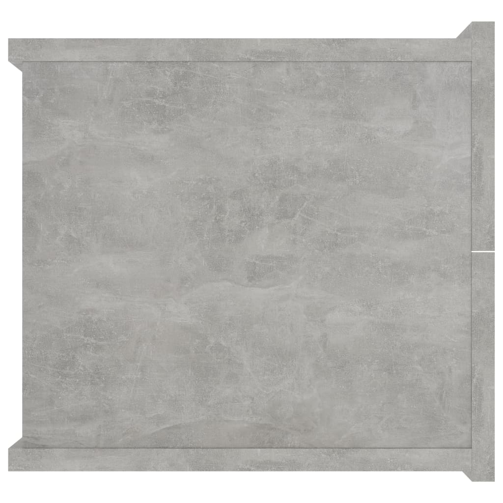 Comodino Grigio Cemento 40x30x30 cm in Legno Multistrato