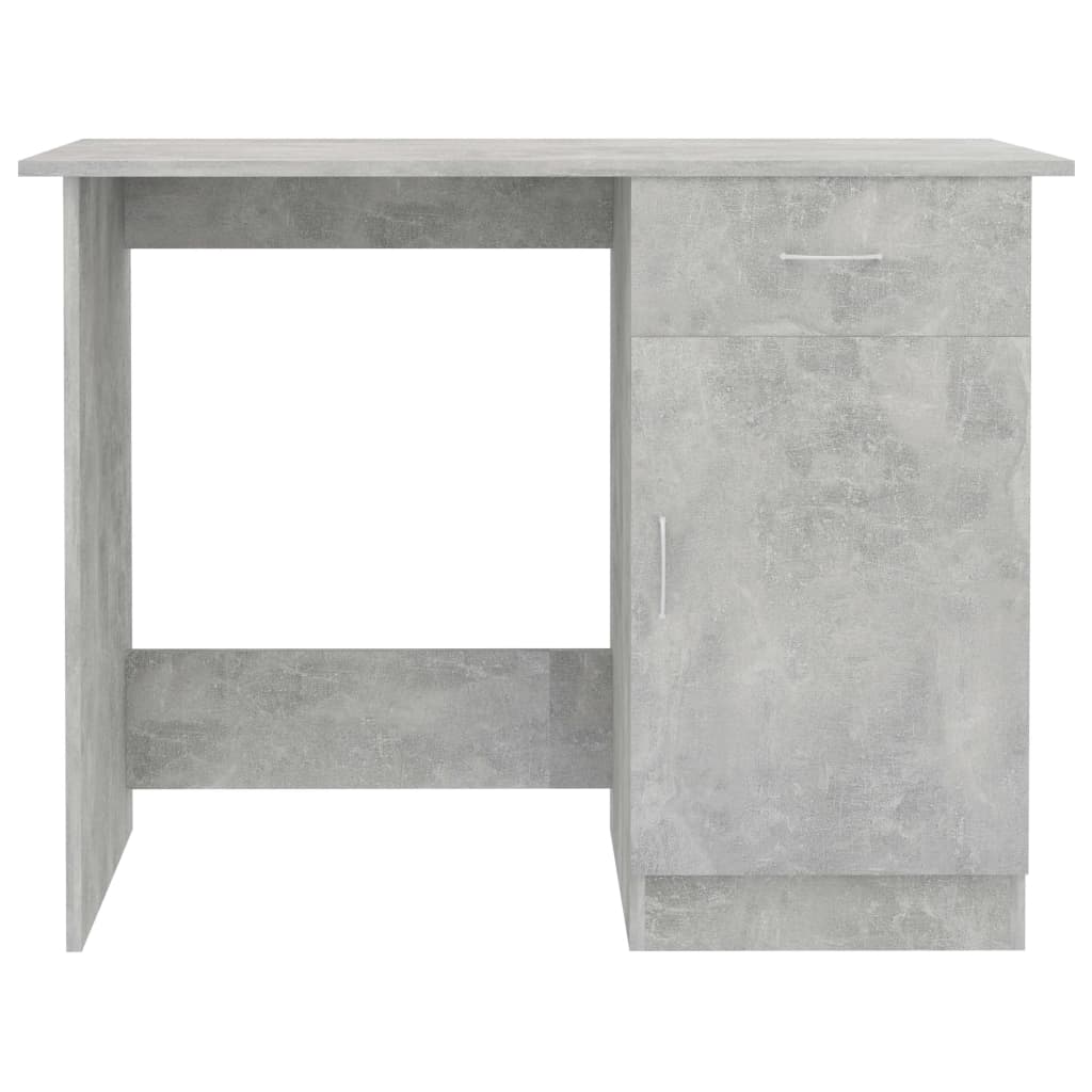 Scrivania Grigio Cemento 100x50x76 cm in Legno Multistrato