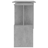 Scrivania Angolo Grigio Cemento 200x50x76 cm Legno Multistrato