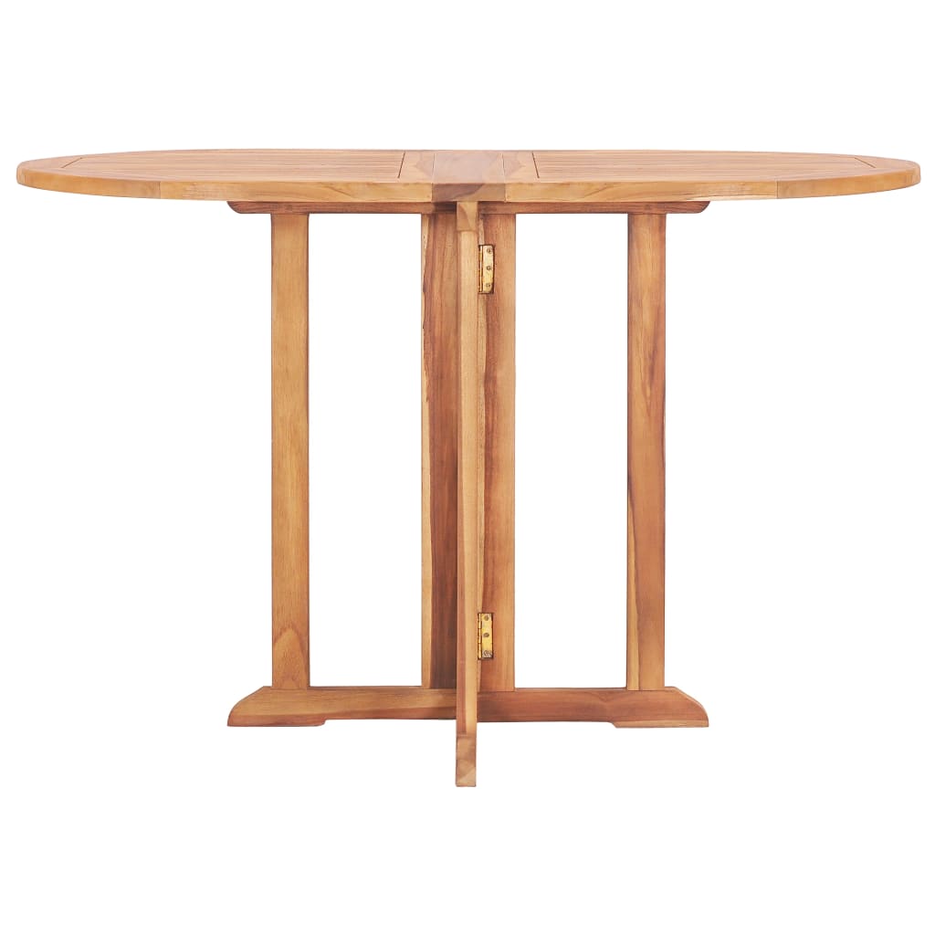 Set da Pranzo da Esterno Pieghevole 5 pz Legno Massello di Teak