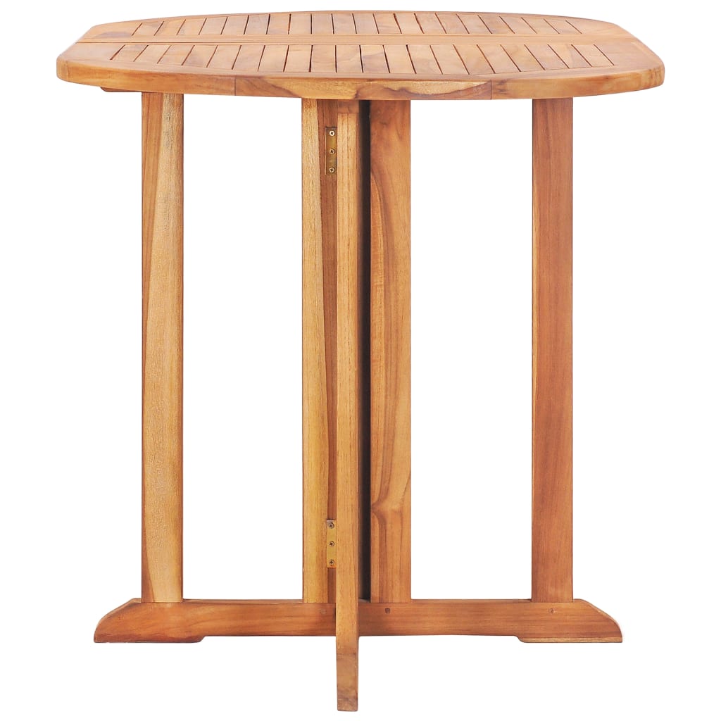 Set da Pranzo da Esterno Pieghevole 5 pz Legno Massello di Teak