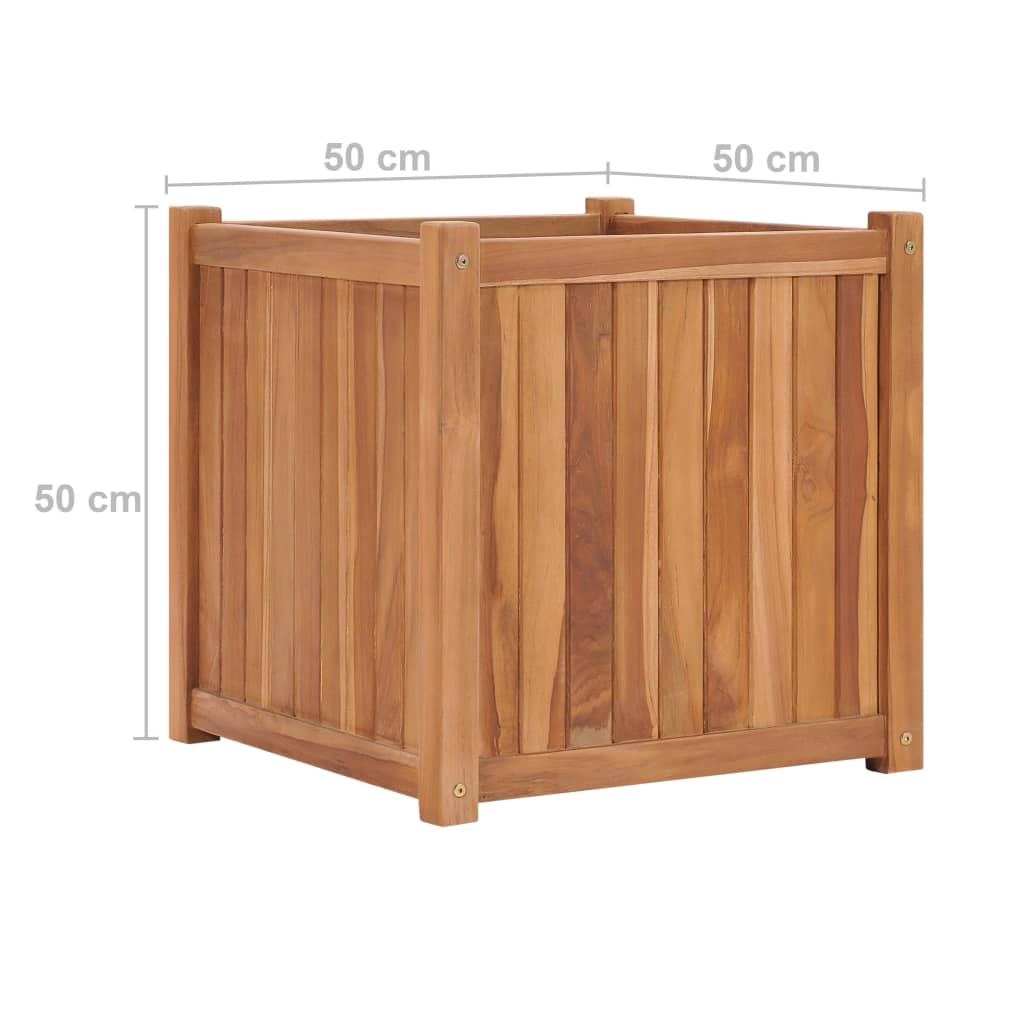 Letto Rialzato 50x50x50 cm in Legno Massello di Teak