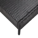 Set Divani da Giardino 5 pz con Cuscini in Polyrattan Nero