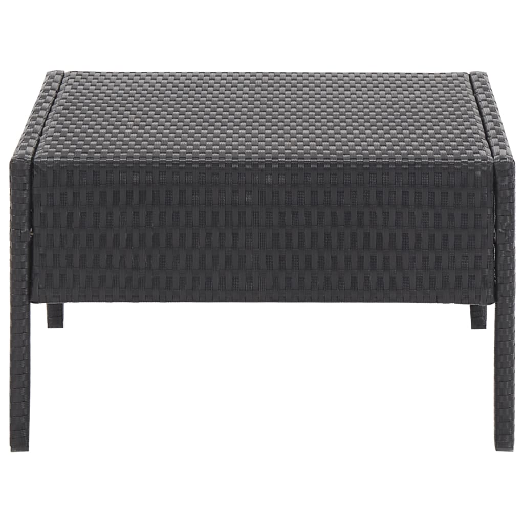 Set Divani da Giardino 5 pz con Cuscini in Polyrattan Nero