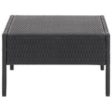 Set Divani da Giardino 5 pz con Cuscini in Polyrattan Nero