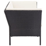 Set Divani da Giardino 8 pz con Cuscini in Polyrattan Nero