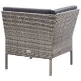 Set Divani da Giardino 8 pz con Cuscini in Polyrattan Grigio