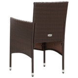 Set Divani da Giardino 4 pz con Cuscini in Polyrattan Marrone