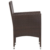 Set Divani da Giardino 4 pz con Cuscini in Polyrattan Marrone