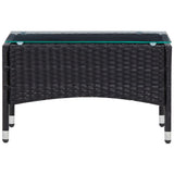 Set Divani da Giardino 4 pz con Cuscini in Polyrattan Nero