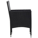 Set Divani da Giardino 4 pz con Cuscini in Polyrattan Nero