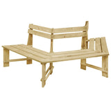 Panchina da Giardino 240 cm in Legno di Pino Impregnato