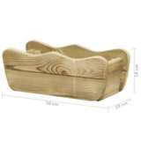 Letto Rialzato da Giardino 50x18x18 cm Legno di Pino Impregnato