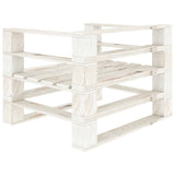 Poltrona da Giardino su Pallet in Legno Bianco