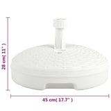 Base Ombrellone per Sabbia/Acqua 20L Bianca Rattan in Plastica
