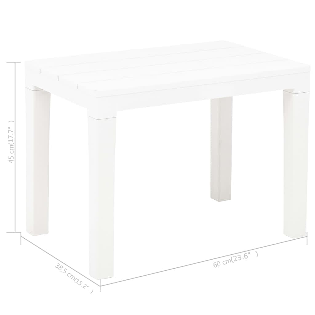 Panchine da Giardino 2 pz Bianco in Plastica