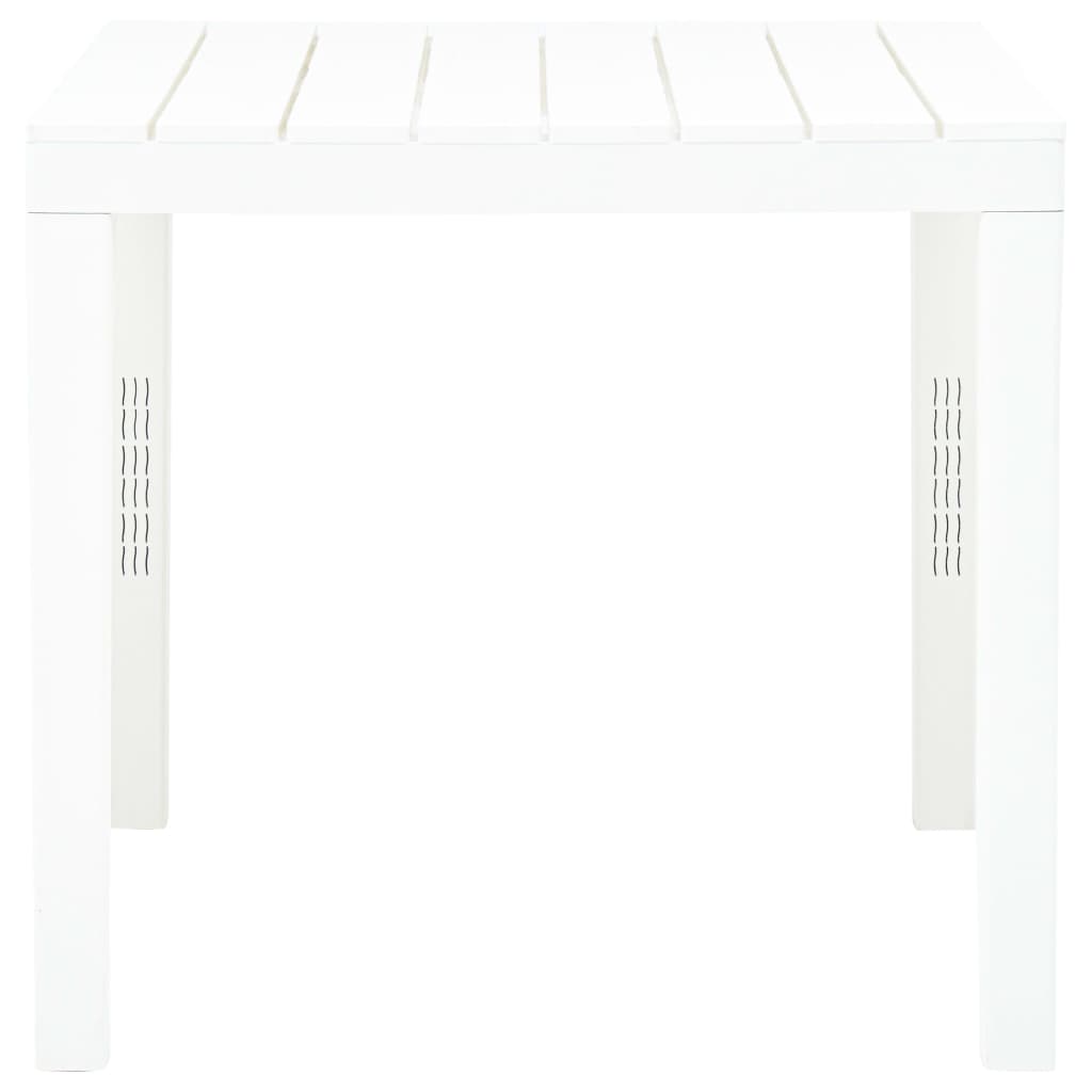 Tavolo da Giardino Bianco 78x78x72 cm in Plastica