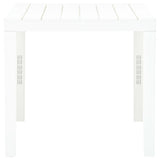 Tavolo da Giardino Bianco 78x78x72 cm in Plastica