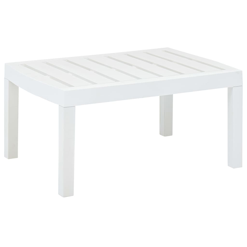 Tavolo da Giardino Bianco 78x55x38 cm in Plastica