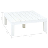 Tavolo da Giardino Bianco 78x78x31 cm in Plastica