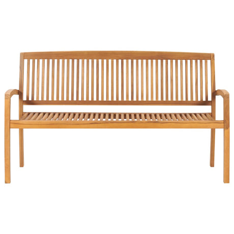 Panchina Giardino Impilabile 3 Posti 159 cm Legno Massello Teak