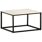 Tavolino da Salotto Bianco 60x60x35cm Pietra Vera Testura Marmo