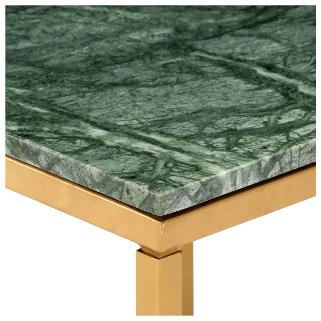 Tavolino da Salotto Verde 60x60x35 cm Pietra Vera Testura Marmo