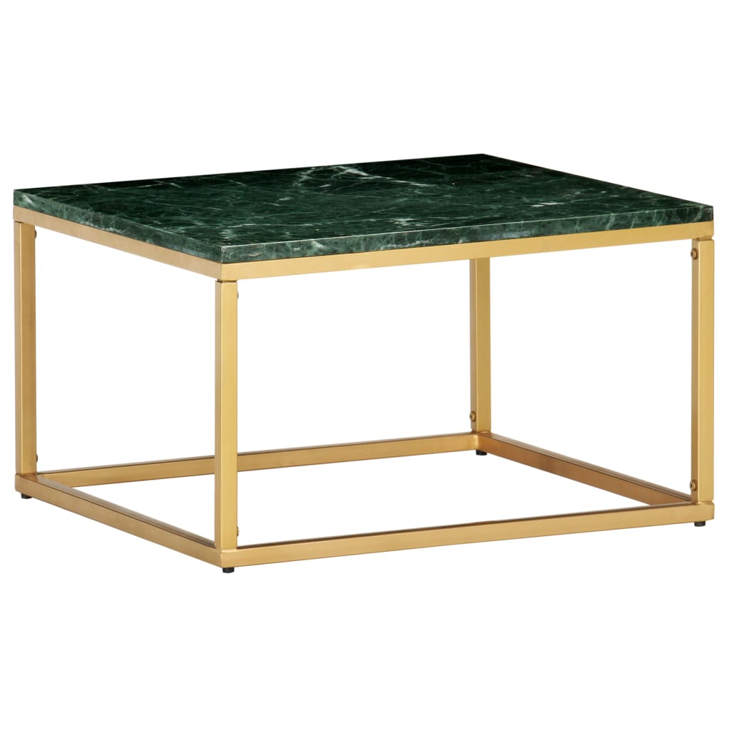 Tavolino da Salotto Verde 60x60x35 cm Pietra Vera Testura Marmo