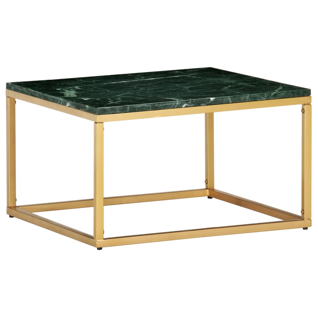 Tavolino da Salotto Verde 60x60x35 cm Pietra Vera Testura Marmo