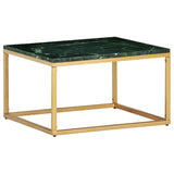Tavolino da Salotto Verde 60x60x35 cm Pietra Vera Testura Marmo