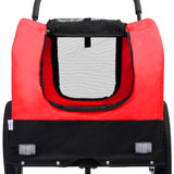 Pet Trailer and Stroller 2in1 Red and Black