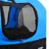 Fahrradanhänger für Tiere, Joggingwagen 2in1, Blau und Schwarz